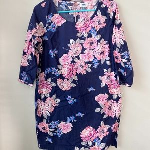 Old Navy Navy Blue Floral Mini Dress